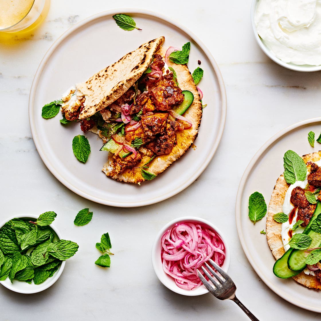 Shawarma Tofu Pita Wraps