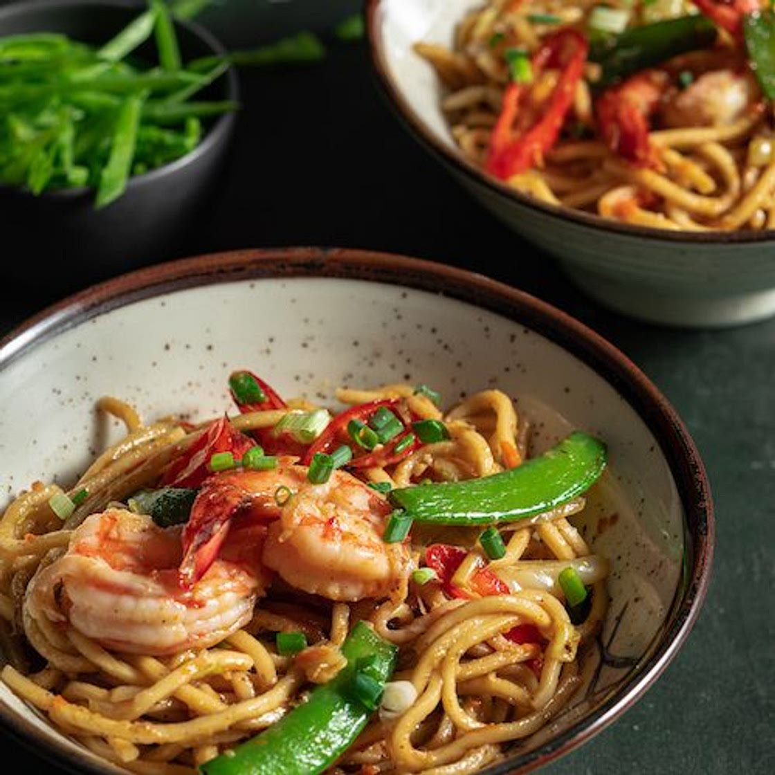 Spicy Prawn Chow Mein