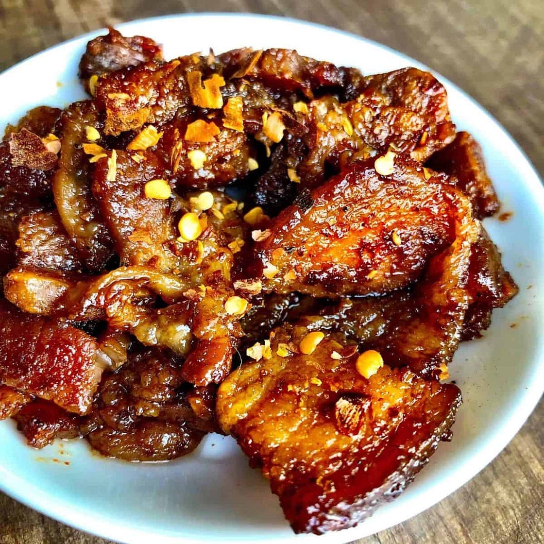 Sweet Spicy Keto Pork Belly