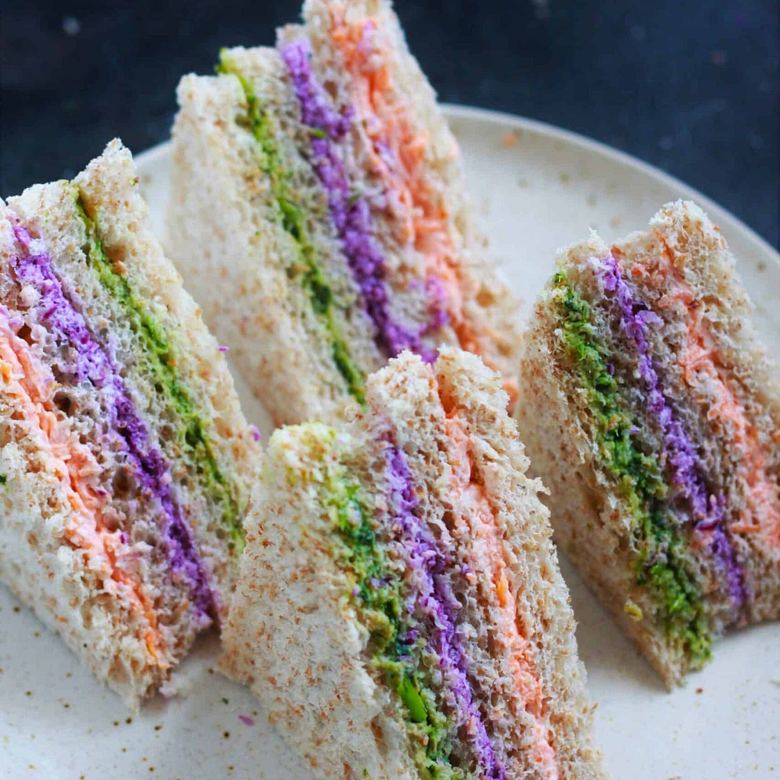 Easy Colorful Tea Sandwiches
