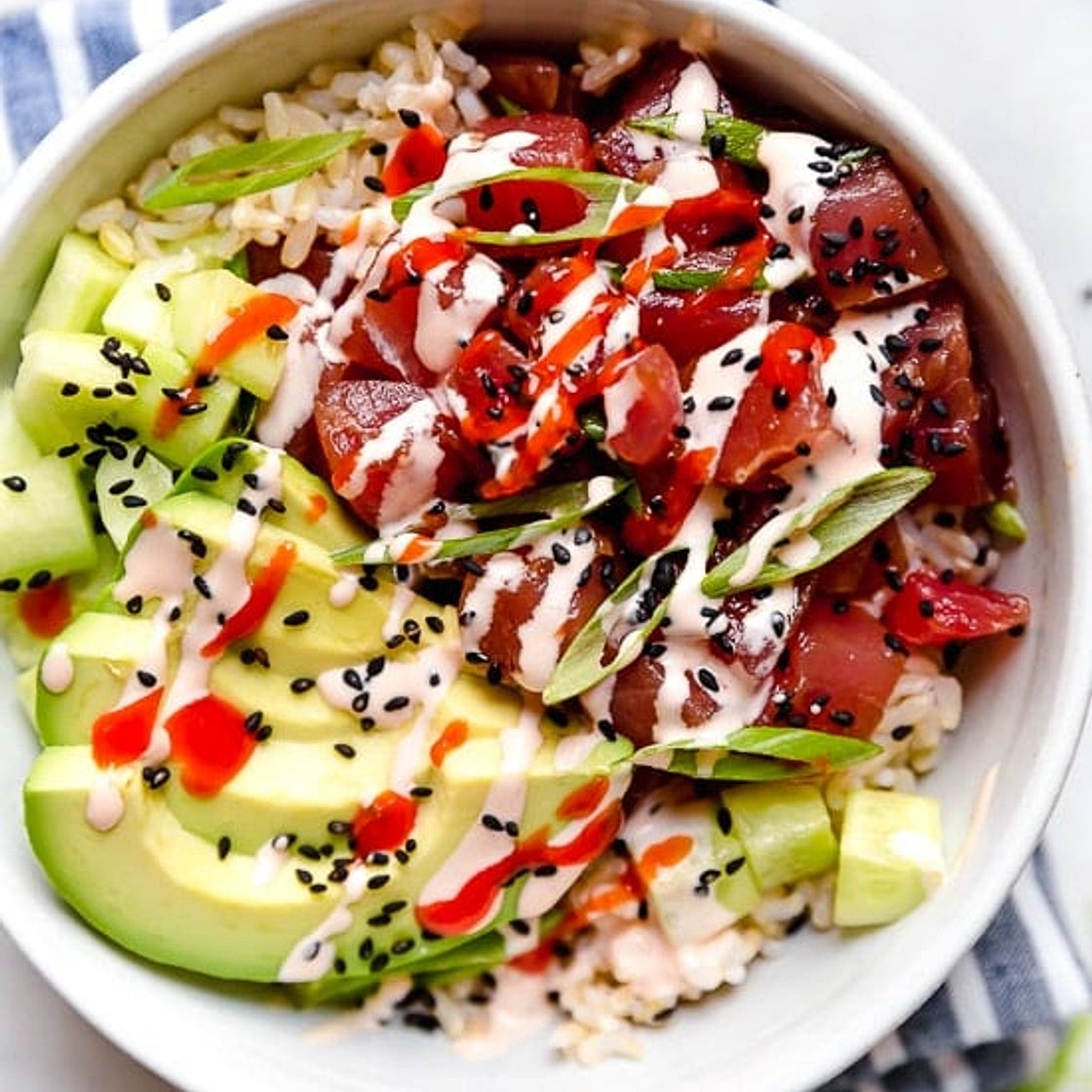Spicy Tuna Poke Bowls
