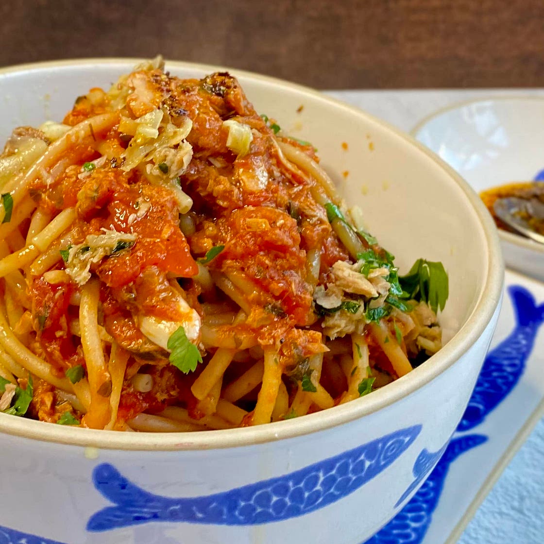 Tuna Ragu with Bucatini