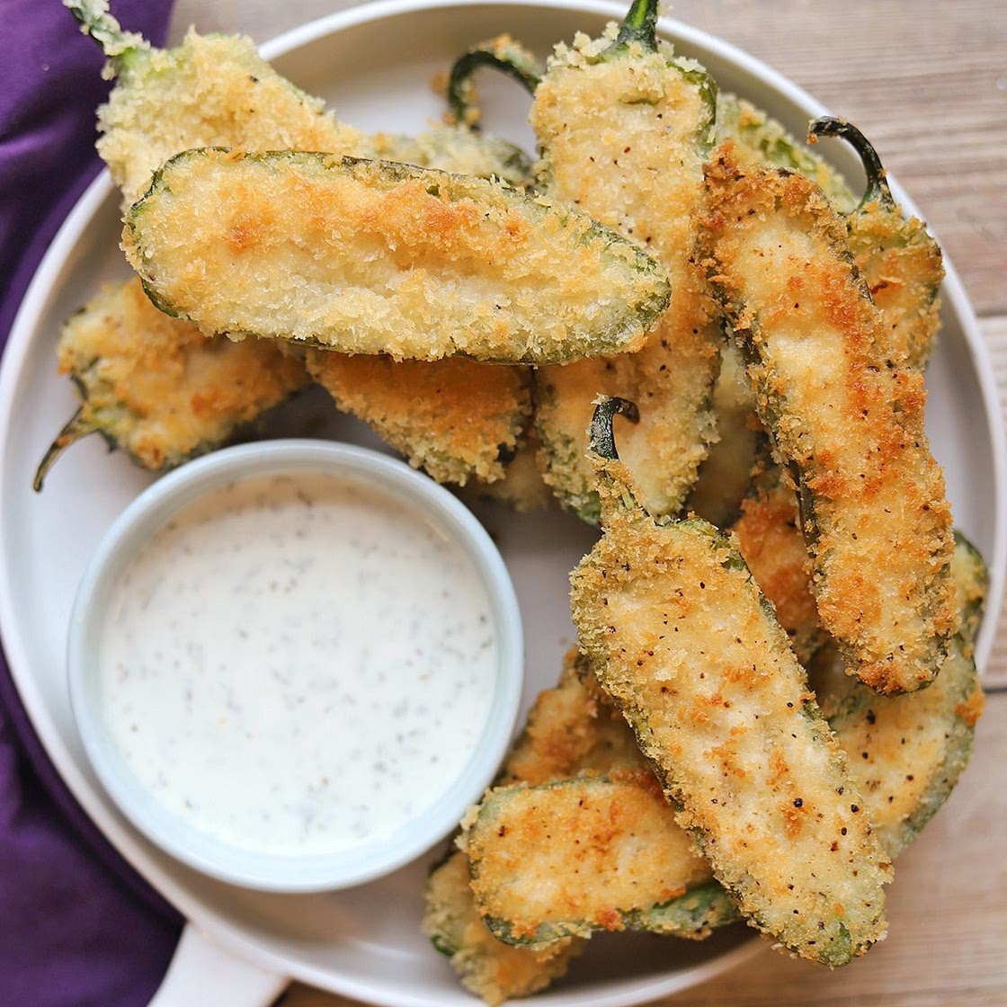 Vegan jalapeño poppers (fried, air fried, or baked)