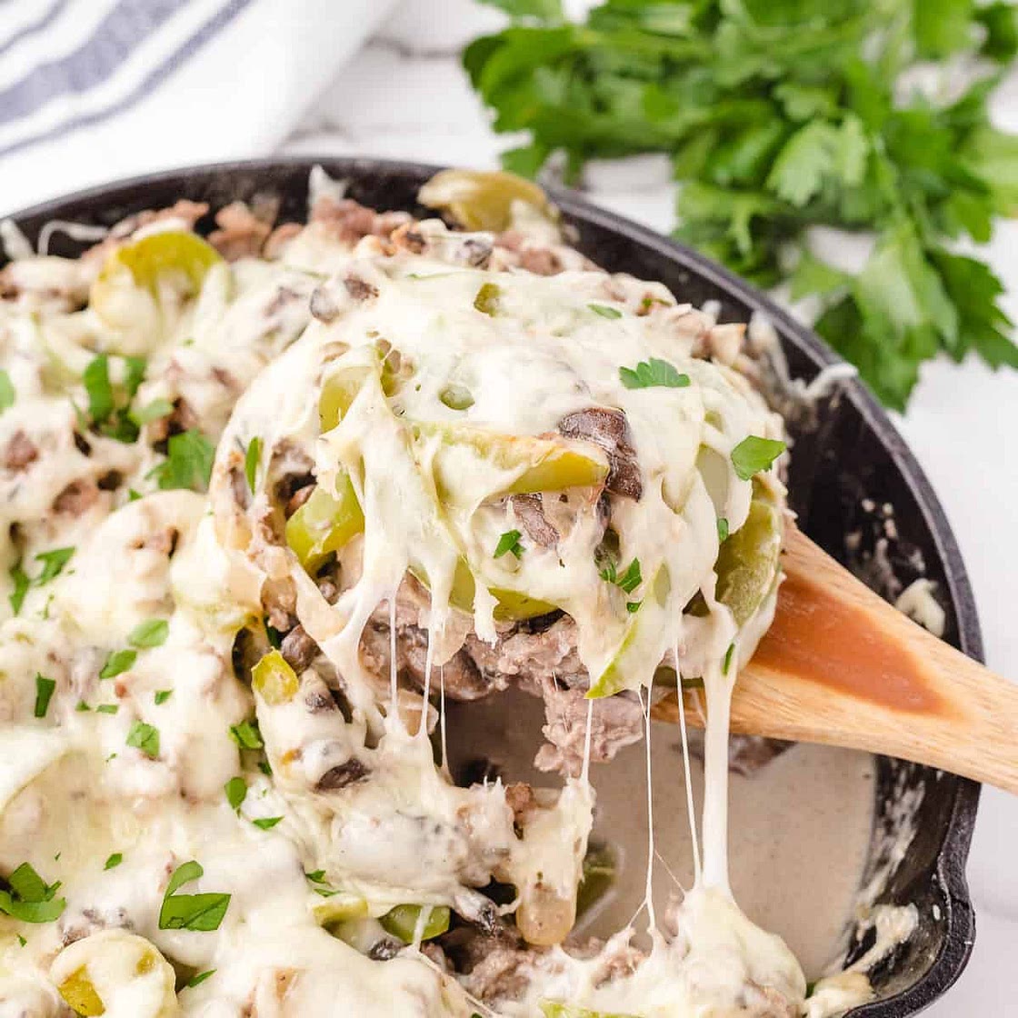 Philly Cheesesteak Casserole (BEST Easy Recipe!)