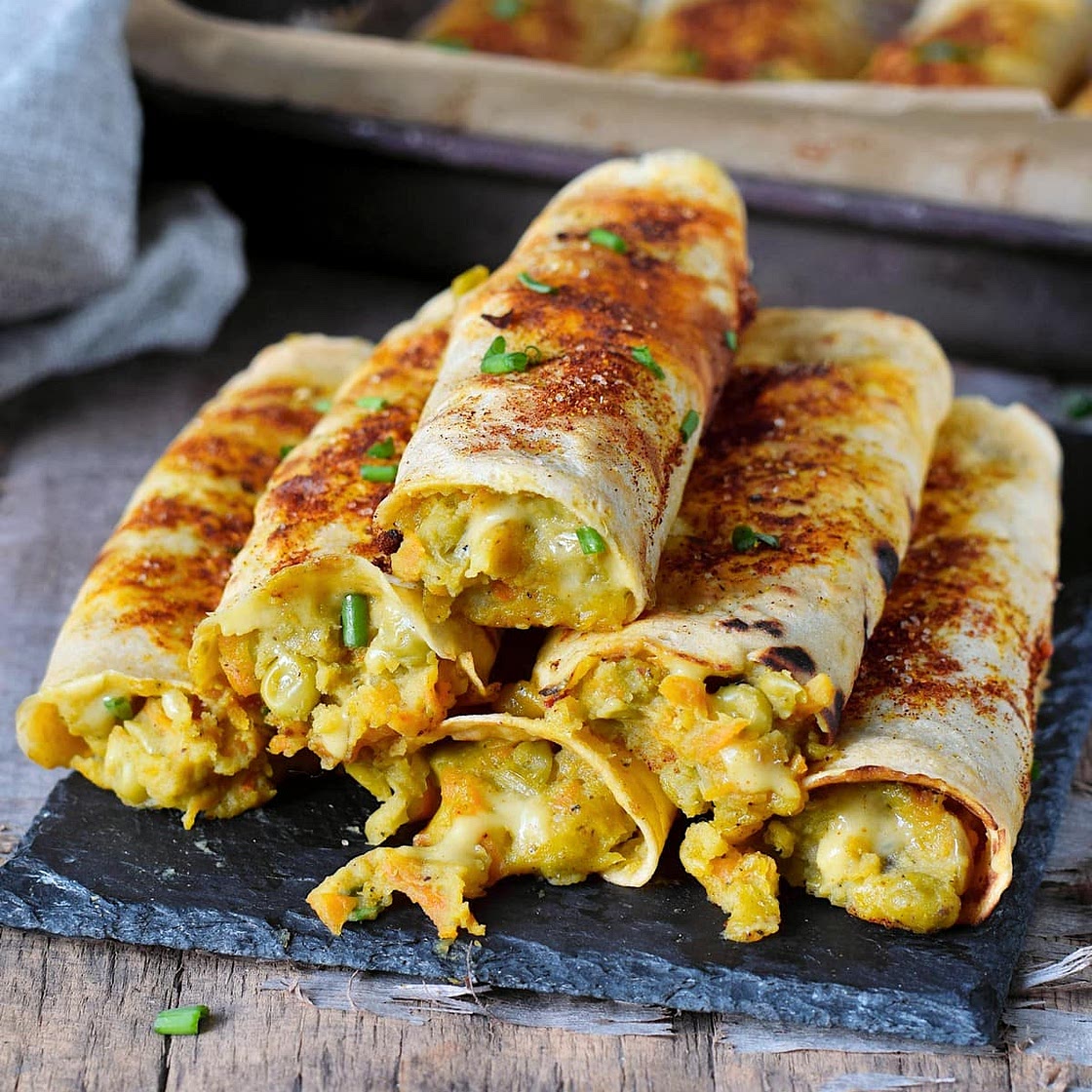 Vegan Baked Taquitos