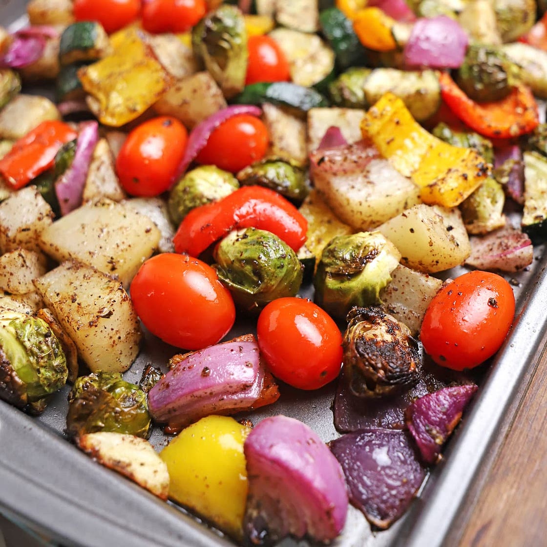 Roasted vegetables in the oven