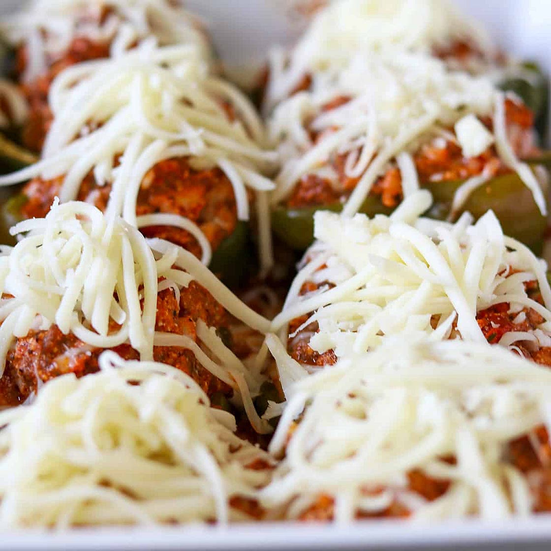 Lasagna Stuffed Peppers (Without Rice)