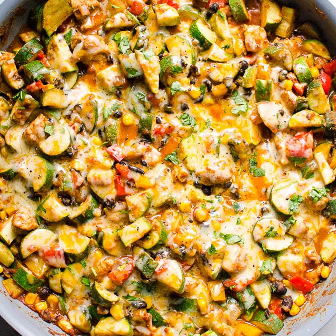 Tex Mex Chicken and Zucchini {Low Carb}