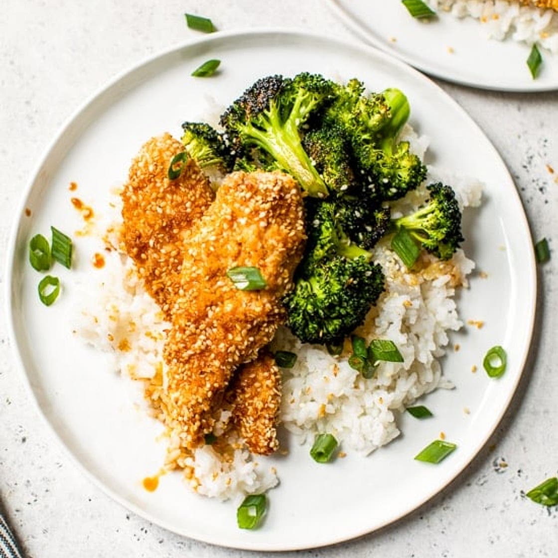 Sesame Encrusted Baked Chicken Tenders