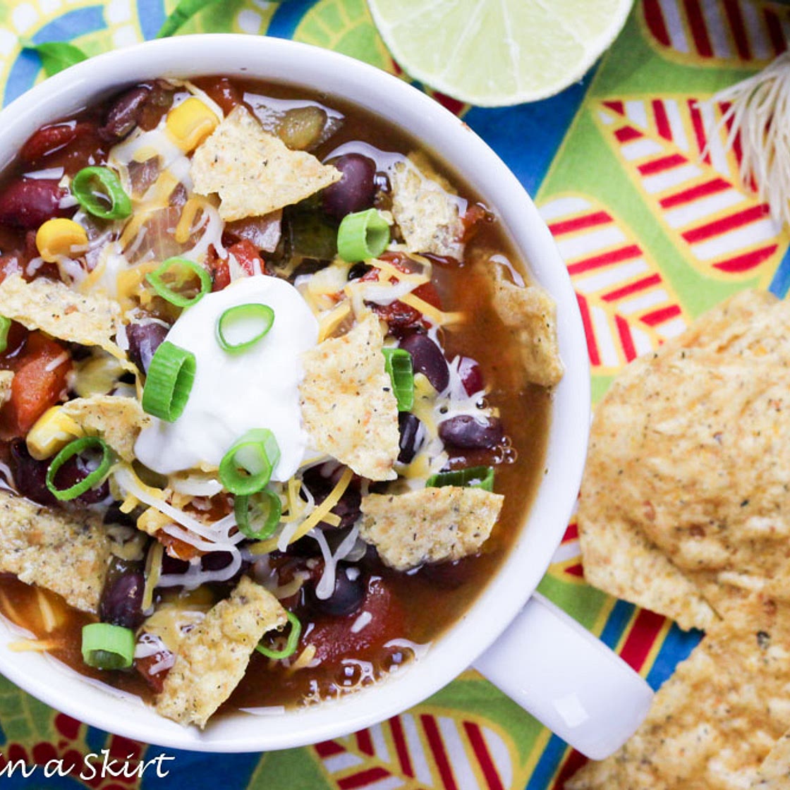 Vegetarian Crock Pot Taco Soup