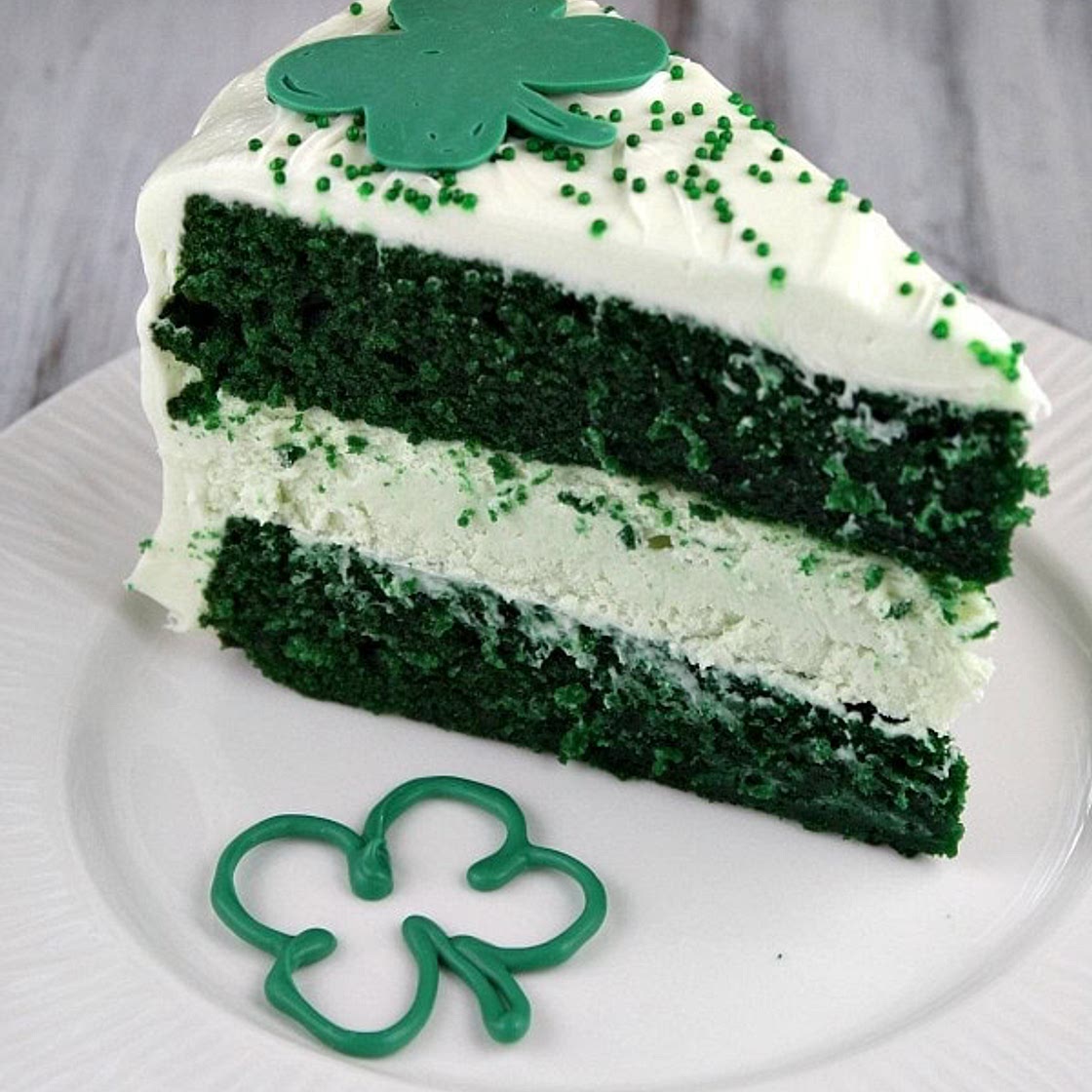 Green Velvet Cheesecake Cake