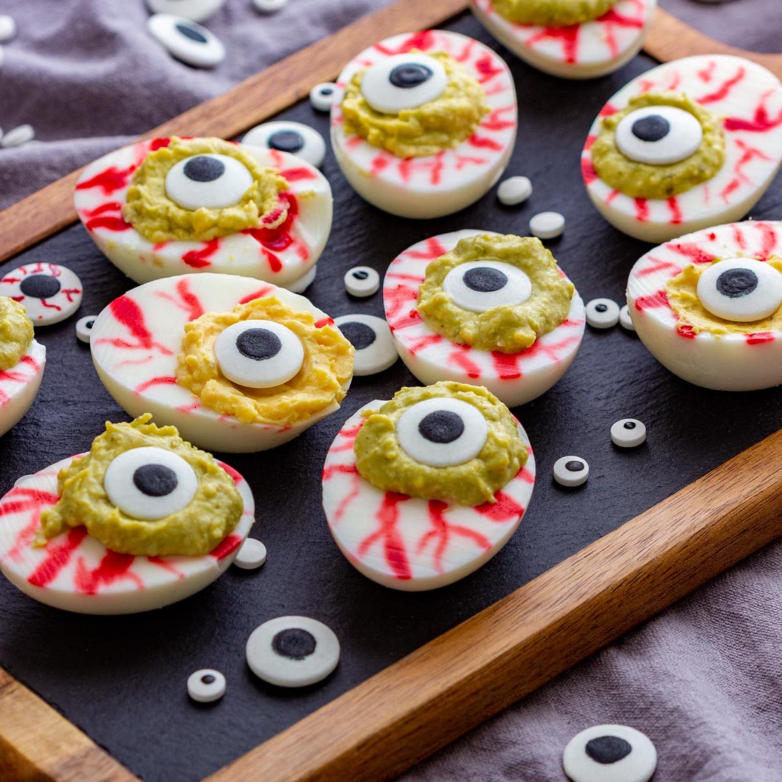 Eyeball Deviled Eggs