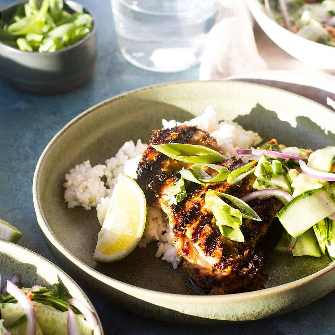 Juicy Grilled Lemongrass Chicken Thighs