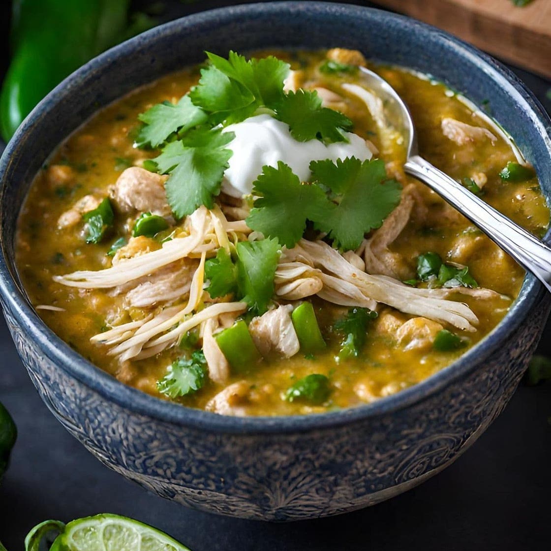 Chicken Chili Verde With Beans