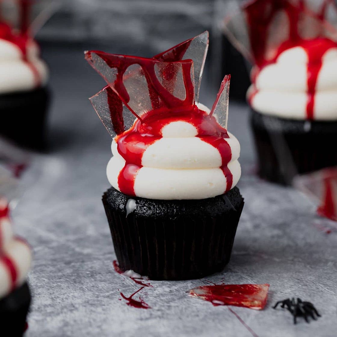 Bloody Broken Glass Cupcakes