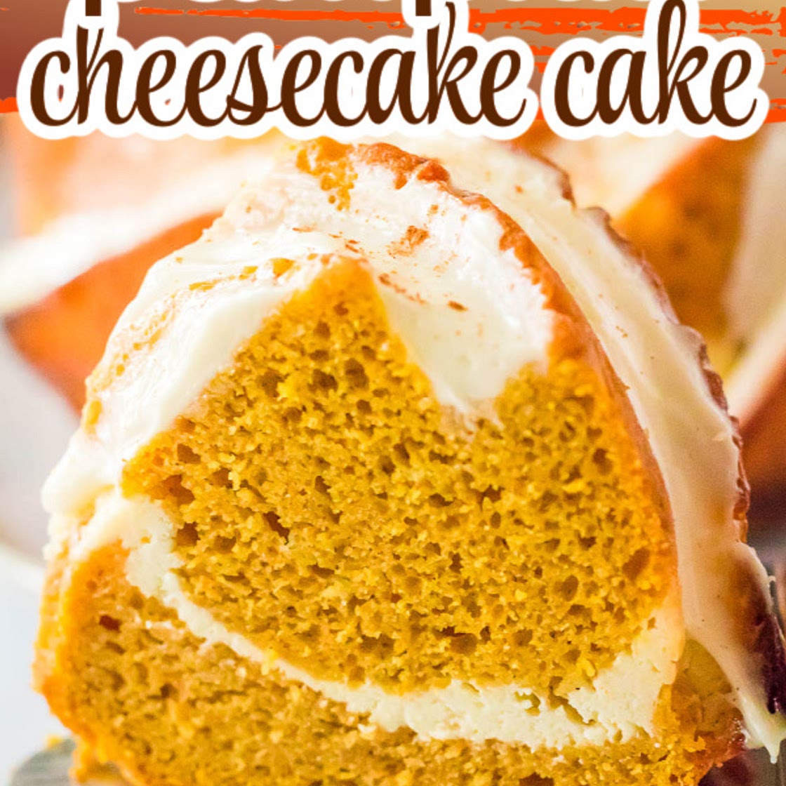 PUMPKIN CHEESECAKE SWIRL BUNDT CAKE