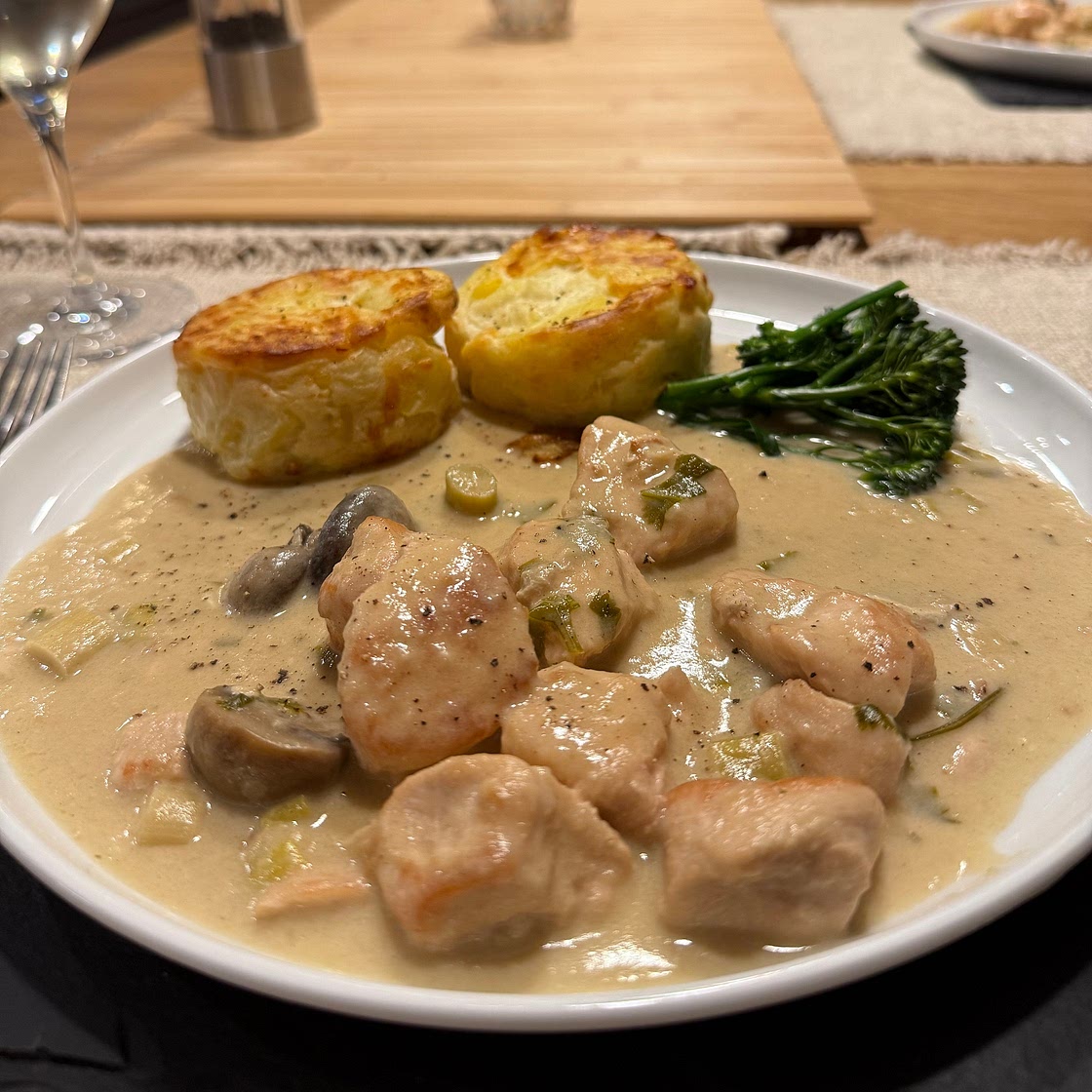 BenKat’s Slow Cooked Chicken in Wine (non-alc alternative below)