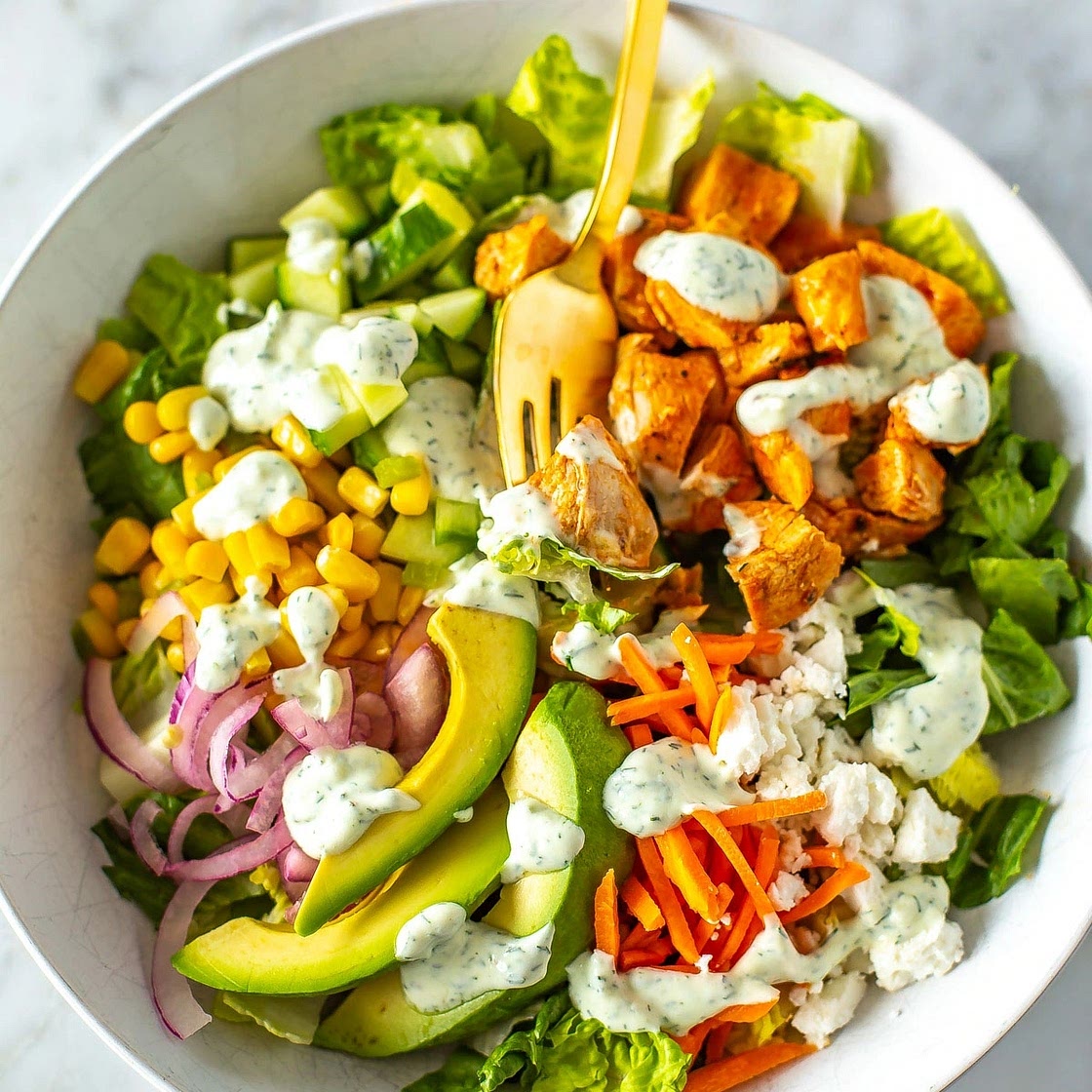 Healthy Buffalo Chicken Salad