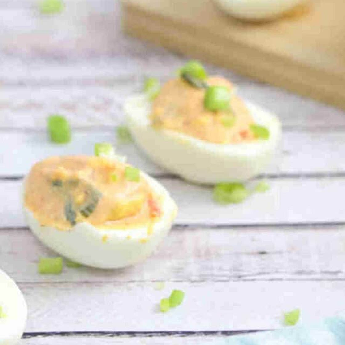 Keto Deviled Eggs With Kimchi