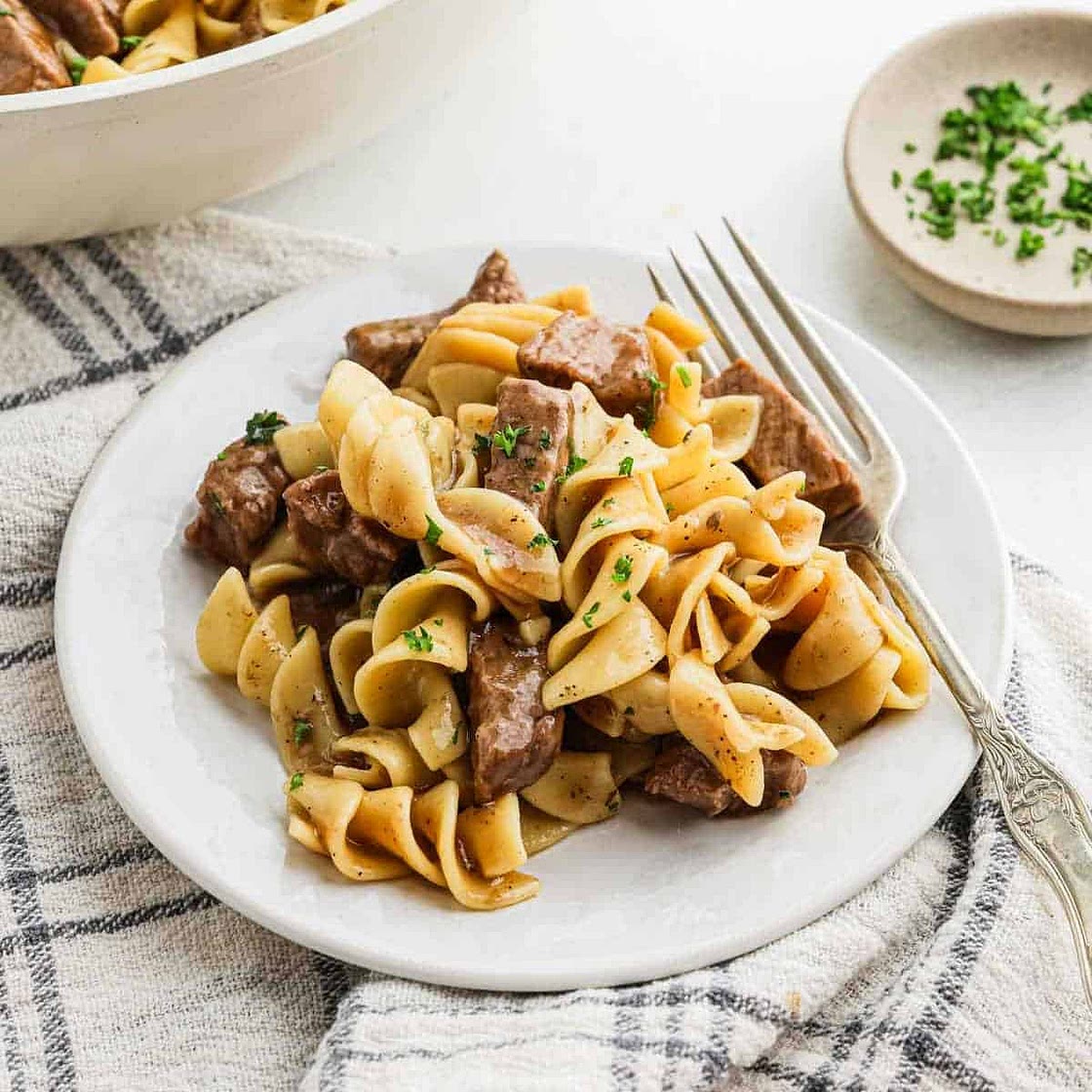 Beef Tips and Noodles
