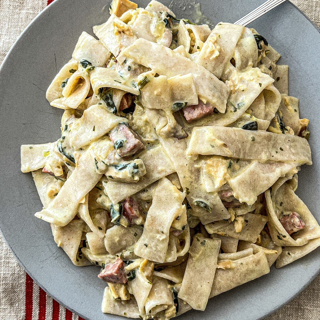 Leftover Chicken Tagliatelle (20 min)