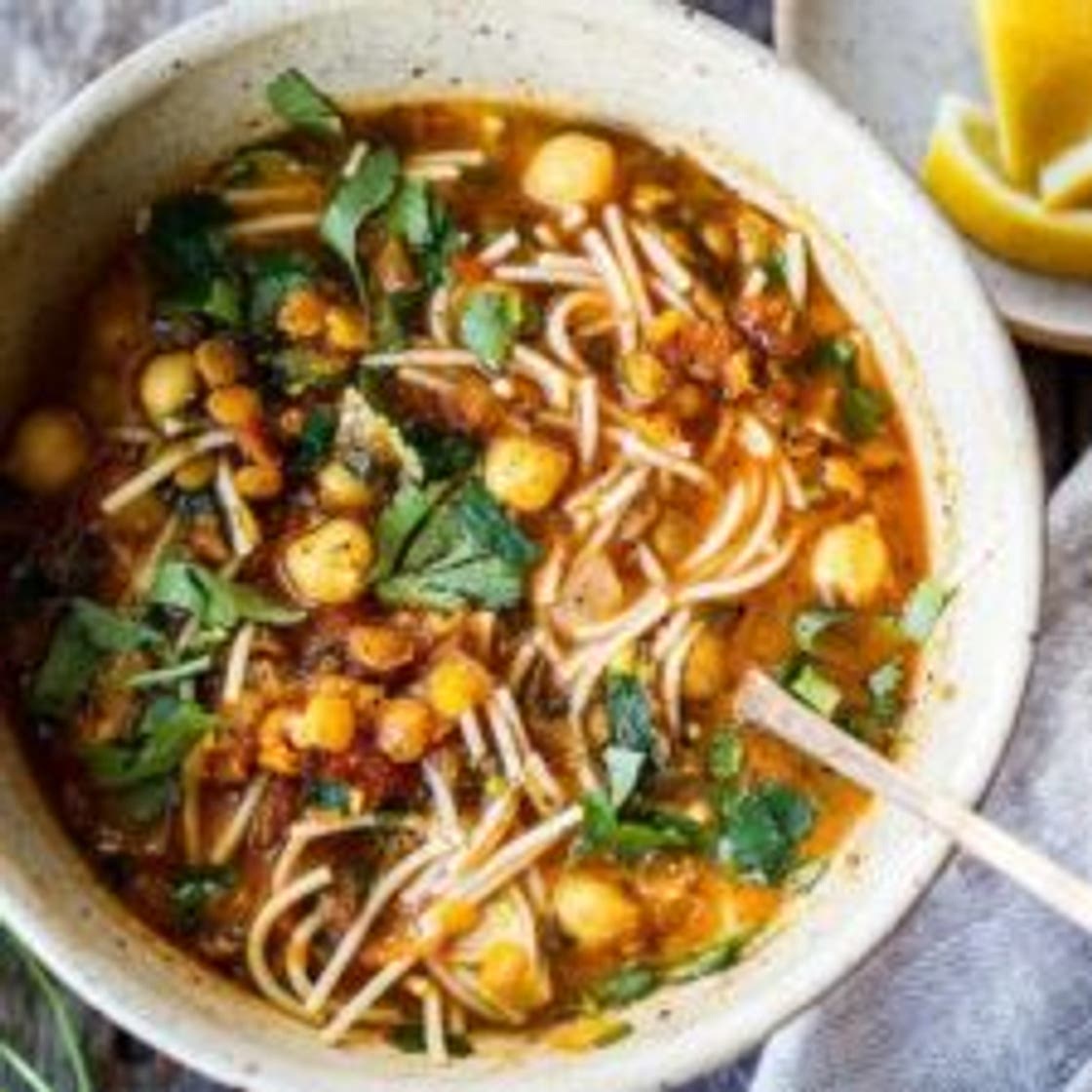 Moroccan Lentil and Chickpea Soup (Harira)