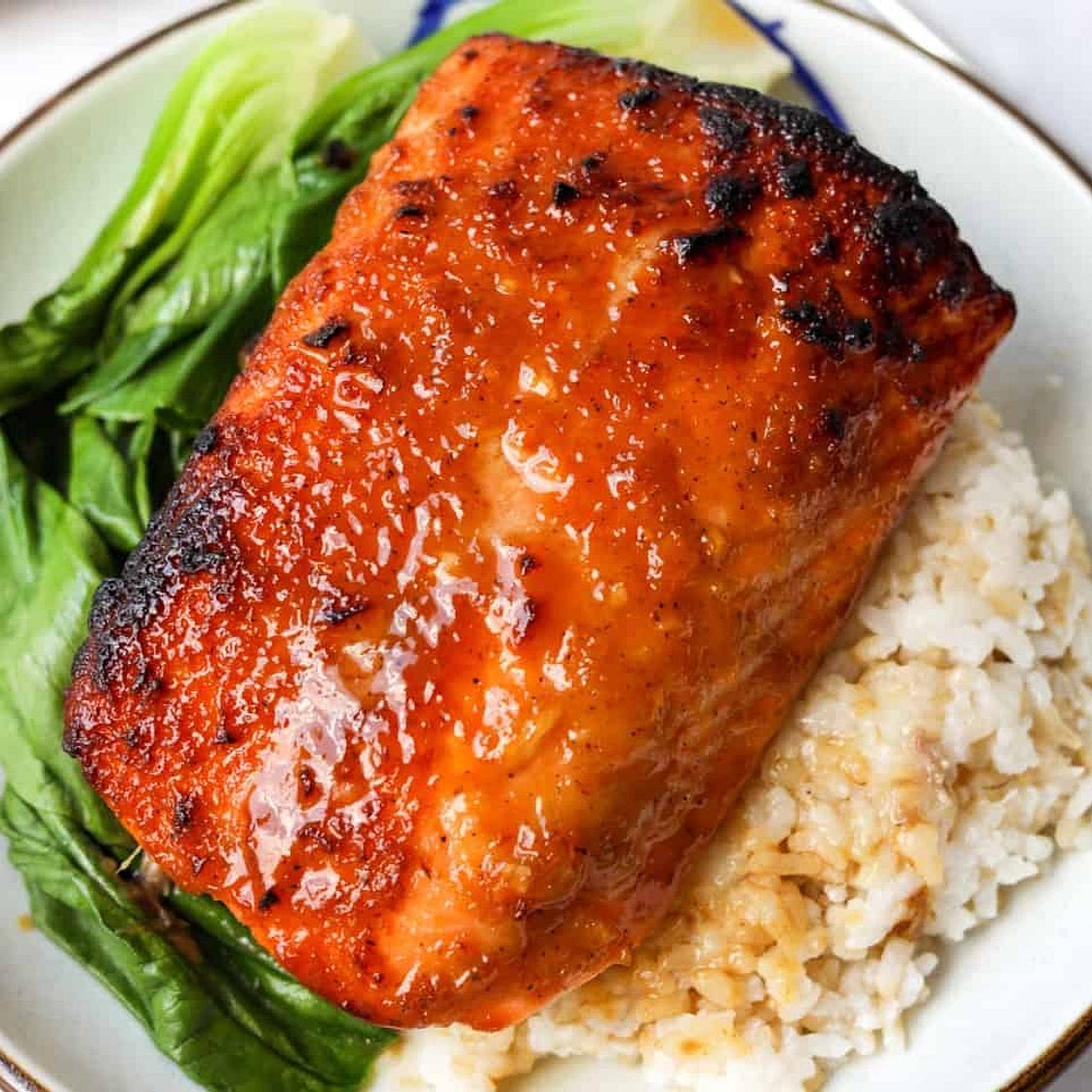 15-min. Easy Air Fryer Ginger Miso Salmon