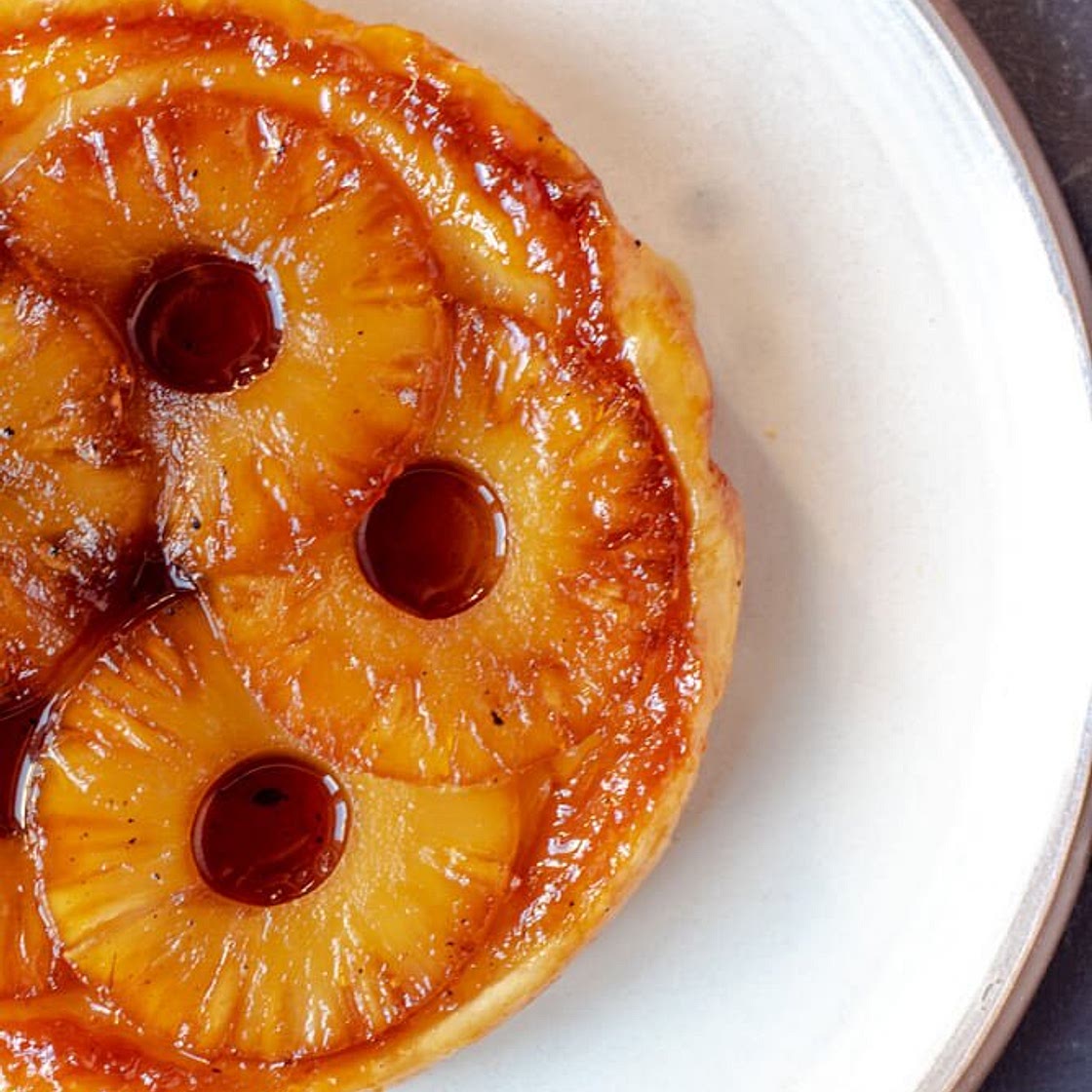 Pineapple Tarte Tatin with Ginger Mascarpone