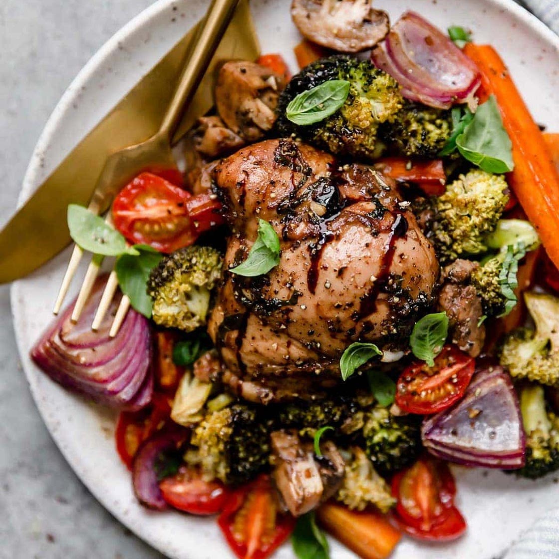 Sheet Pan Balsamic Chicken and Veggies