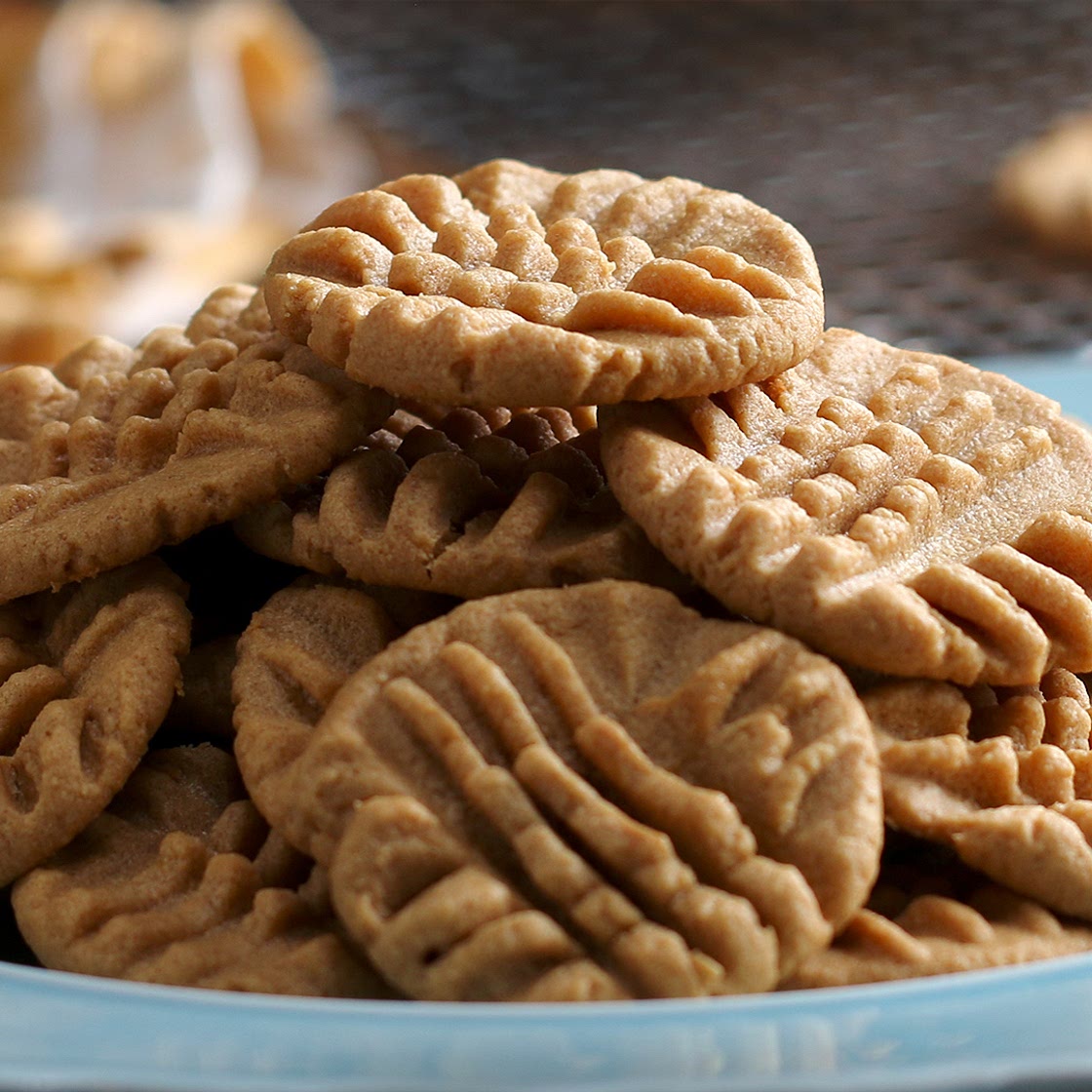 3 Ingredient Peanut Butter Cookies Recipe by Tasty