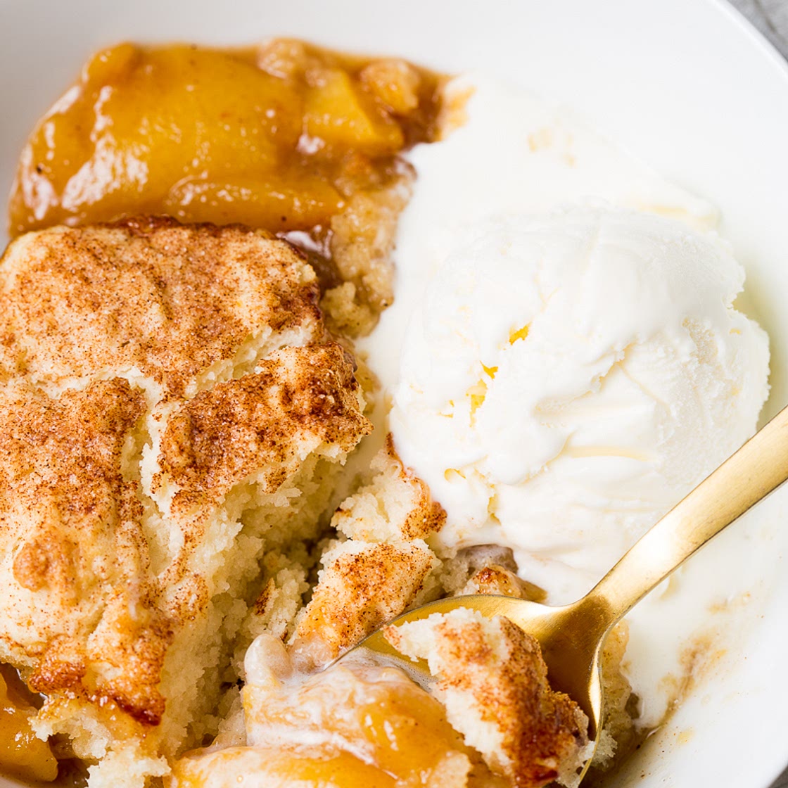 Dutch Oven Fresh Peach Cobbler