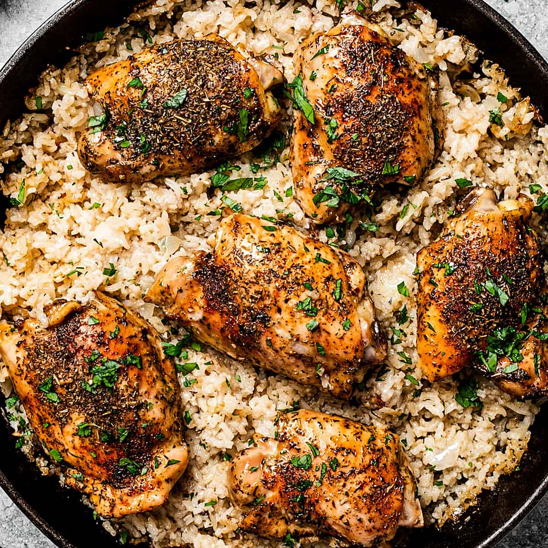 Garlic Butter Chicken and Rice Recipe