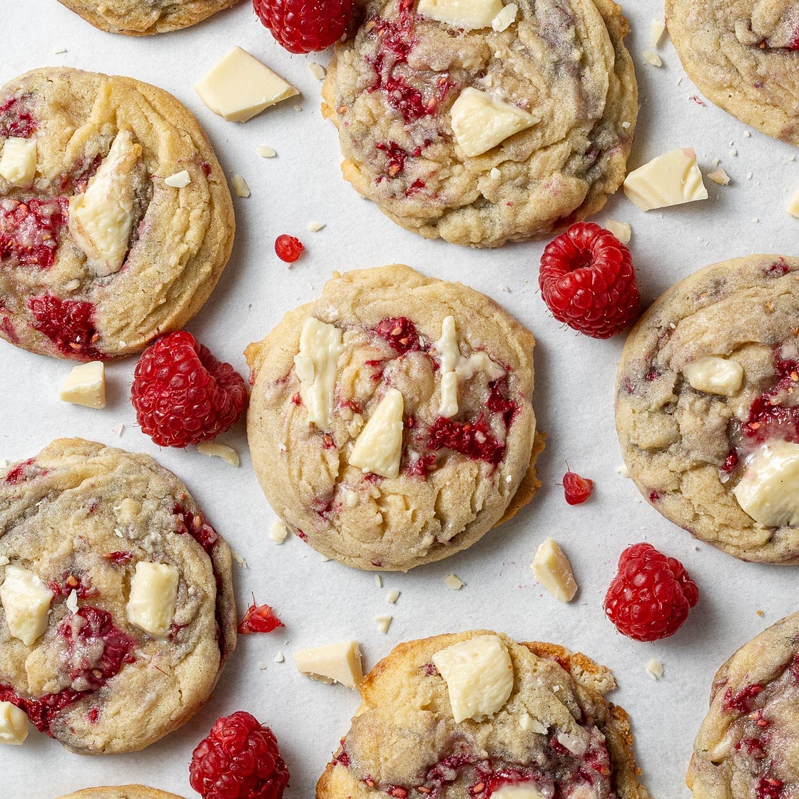 White Chocolate and Raspberry Cookies