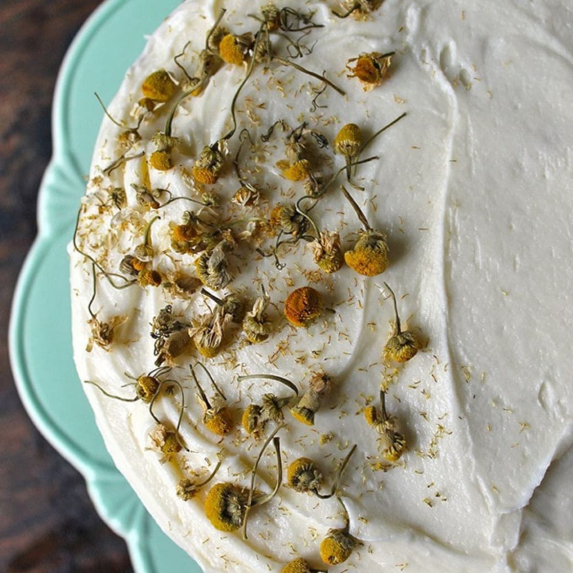 Chamomile Cake with Salted Honey Buttercream