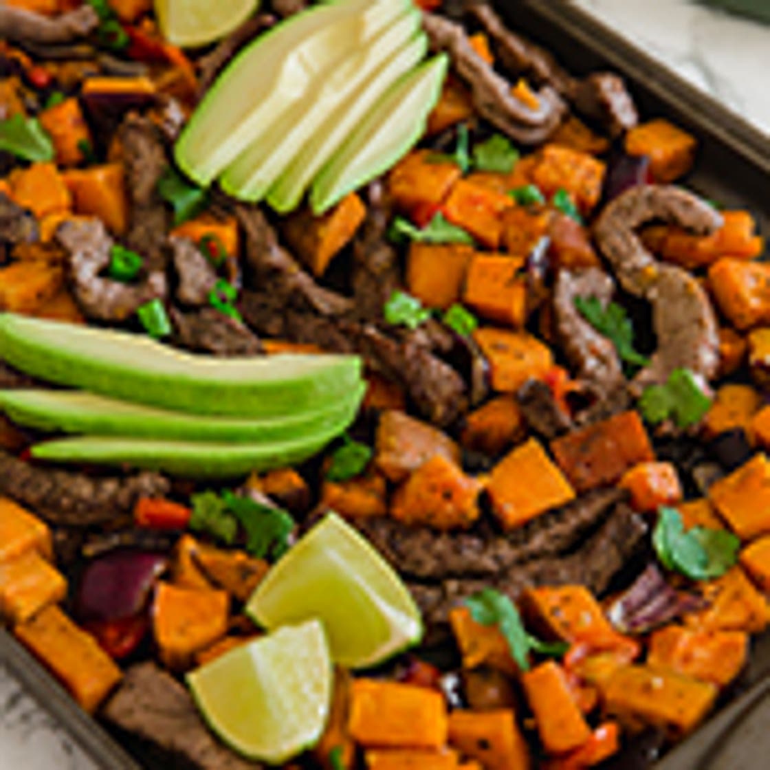 Paleo Sheet Pan Breakfast Taco Hash (Egg Free, Whole30, AIP)