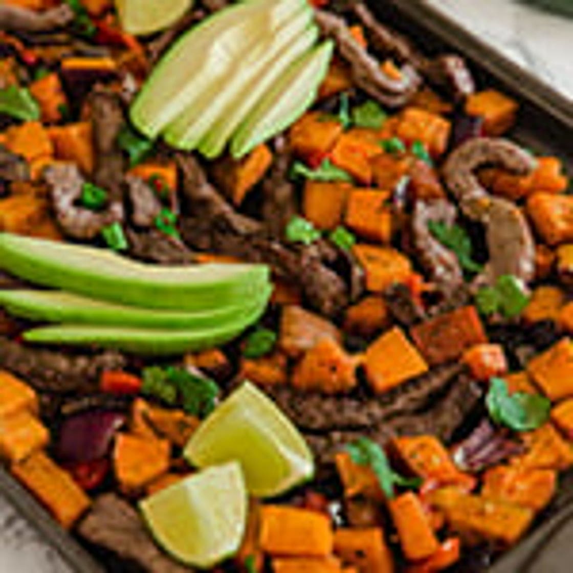 Paleo Sheet Pan Breakfast Taco Hash (Egg Free, Whole30, AIP)