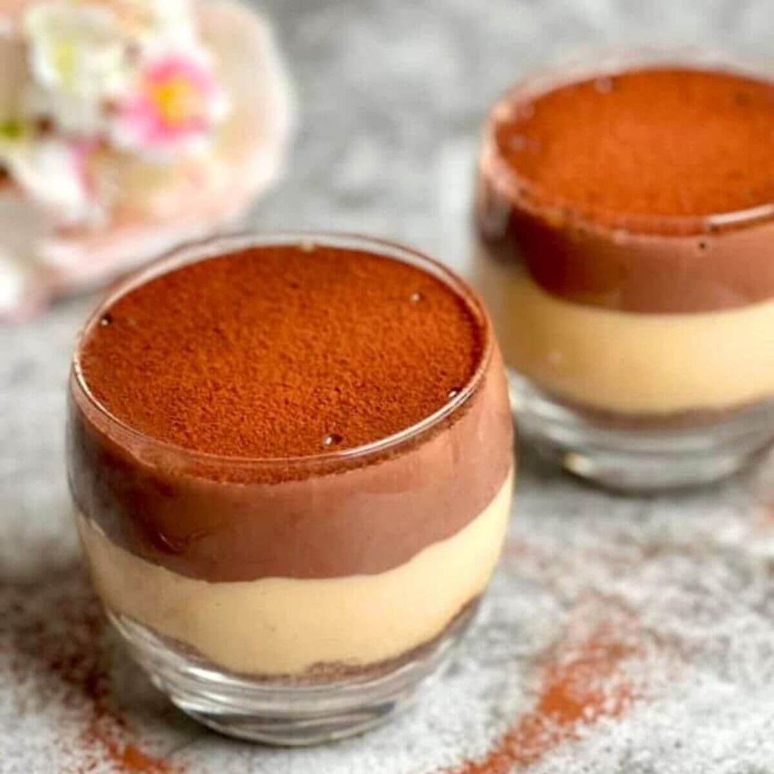 No-Bake Chocolate & Caramel Pudding Cups