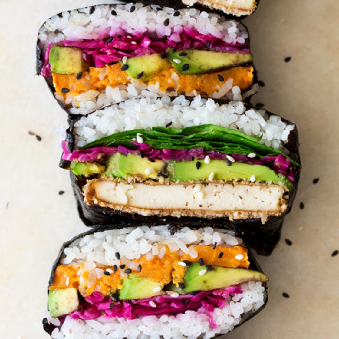 Onigirazu (sushi sandwich)
