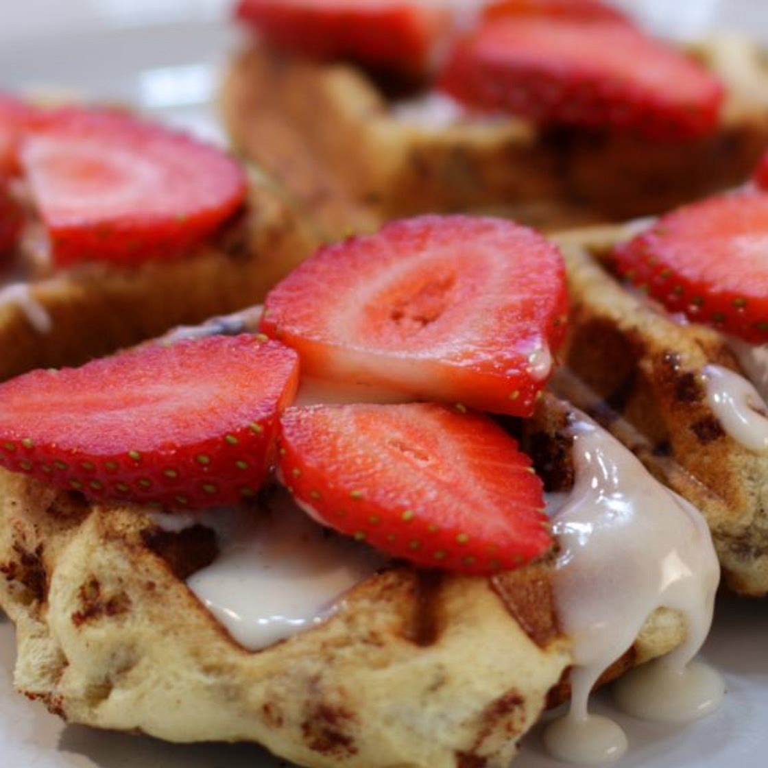 Cinnamon Roll Waffles