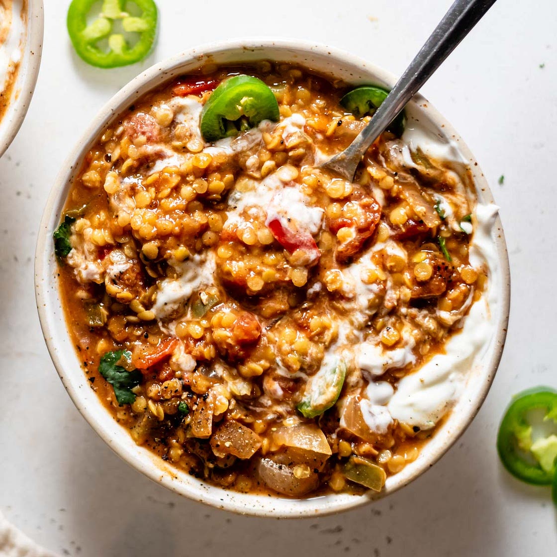 Slow Cooker Red Lentil Chili