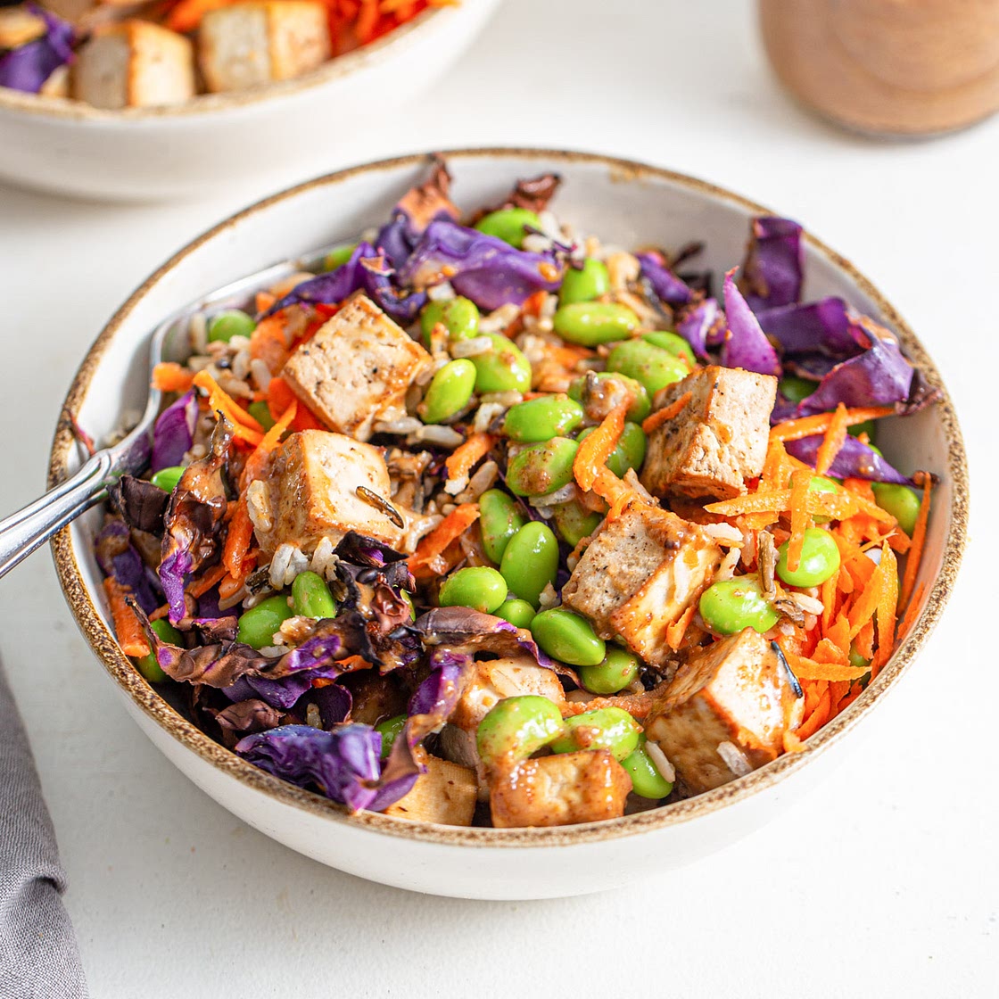 Tofu Edamame Buddha Bowls
