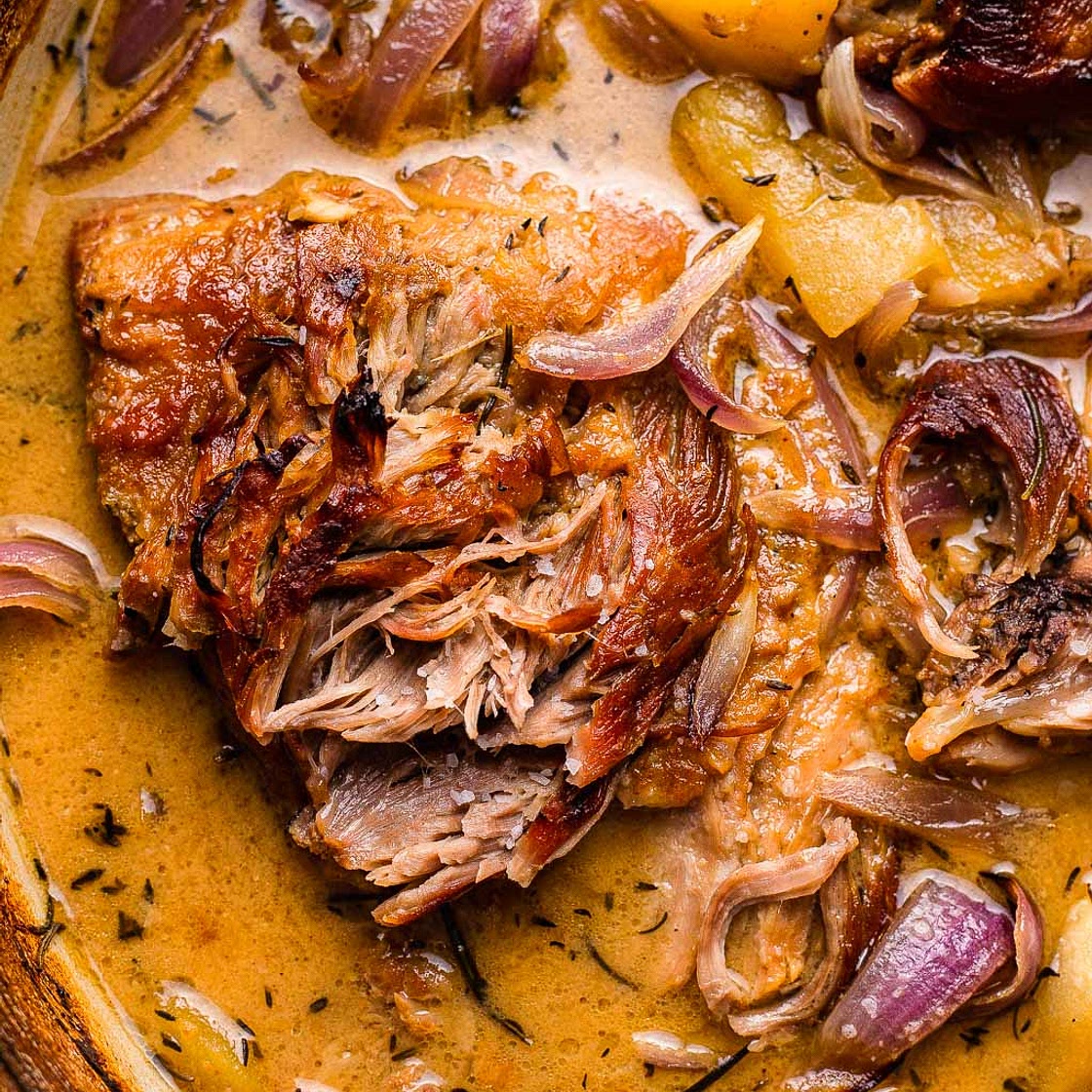 Apple Cider Braised Pork Shoulder