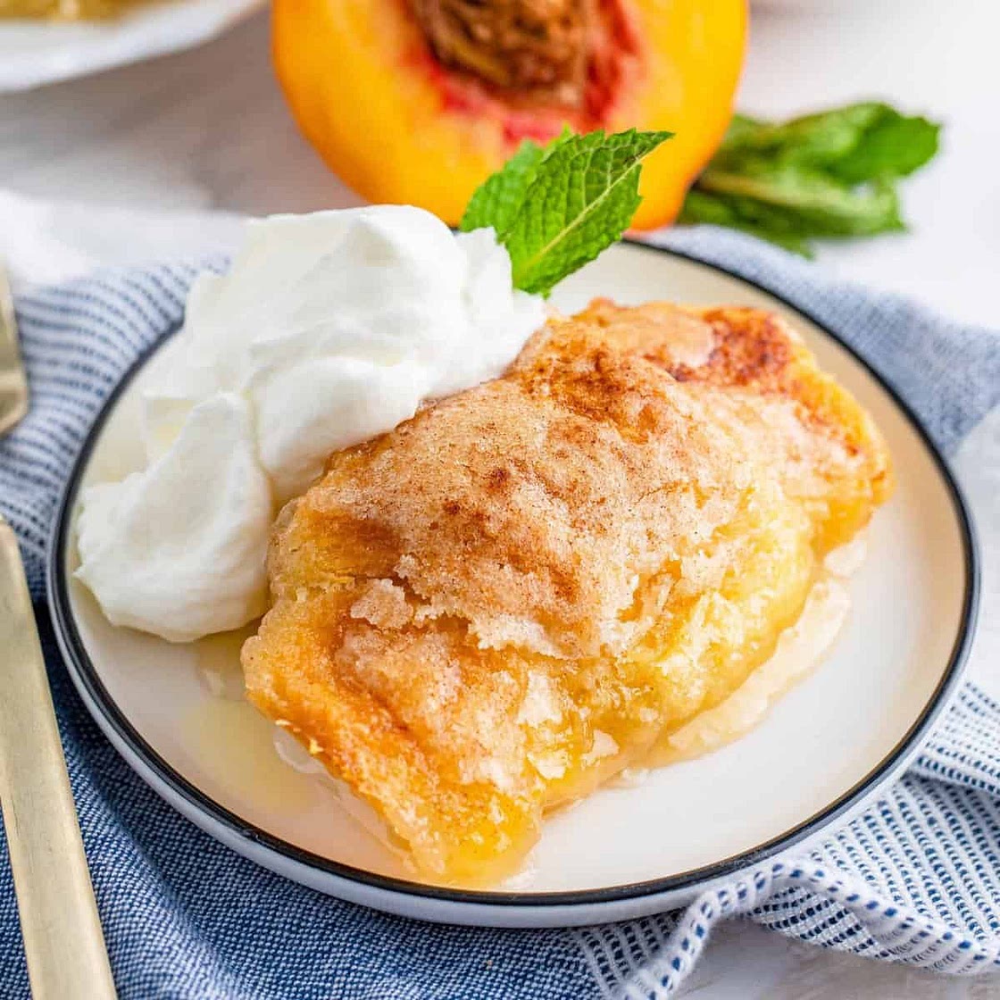 Easy Peach Dumplings (+Video)