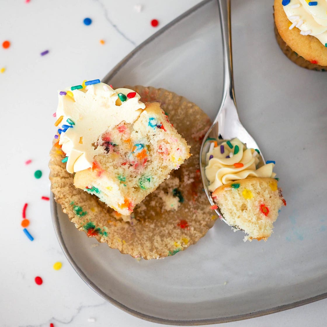 Confetti Cupcakes with French Buttercream