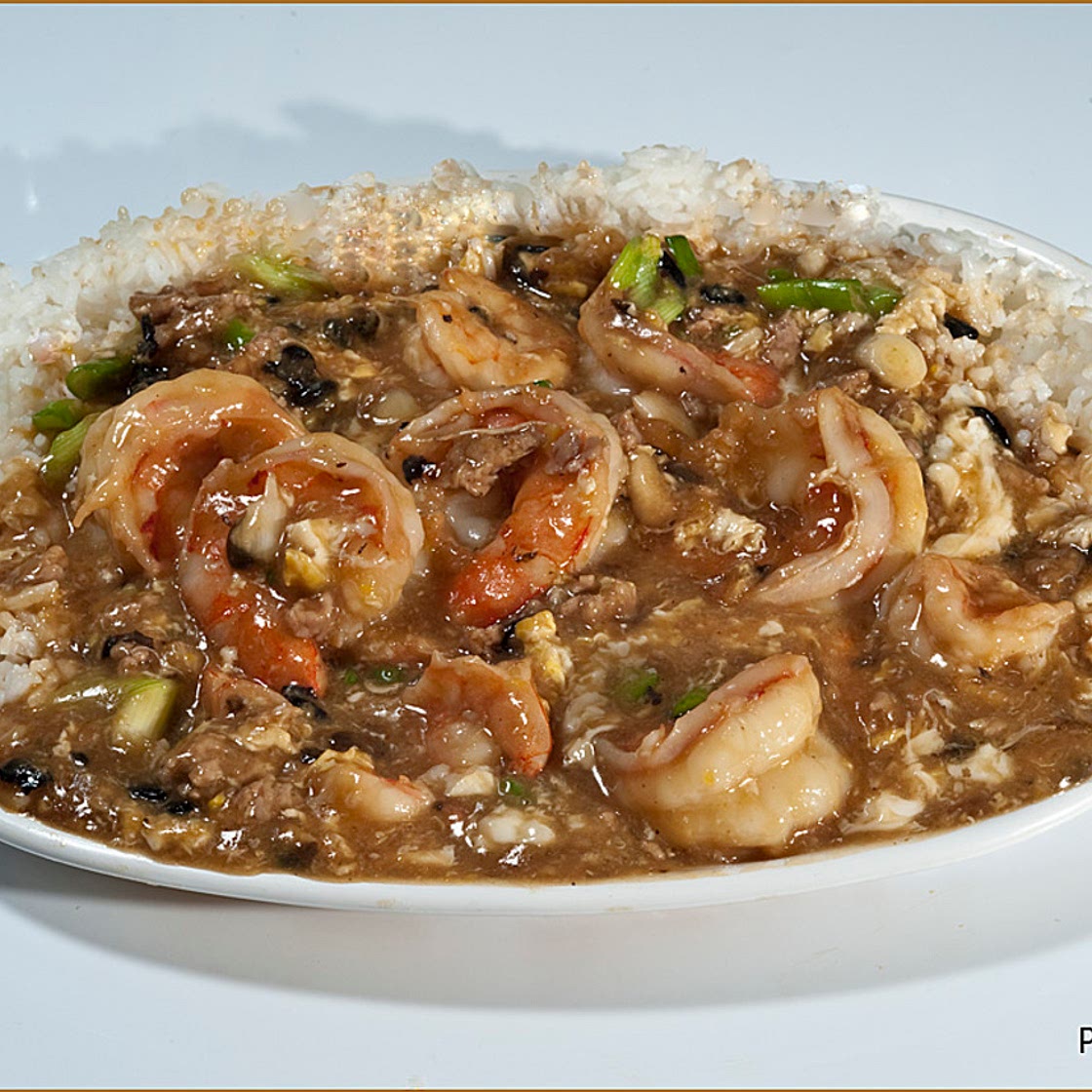 Shrimp With Black Beans in Lobster Sauce