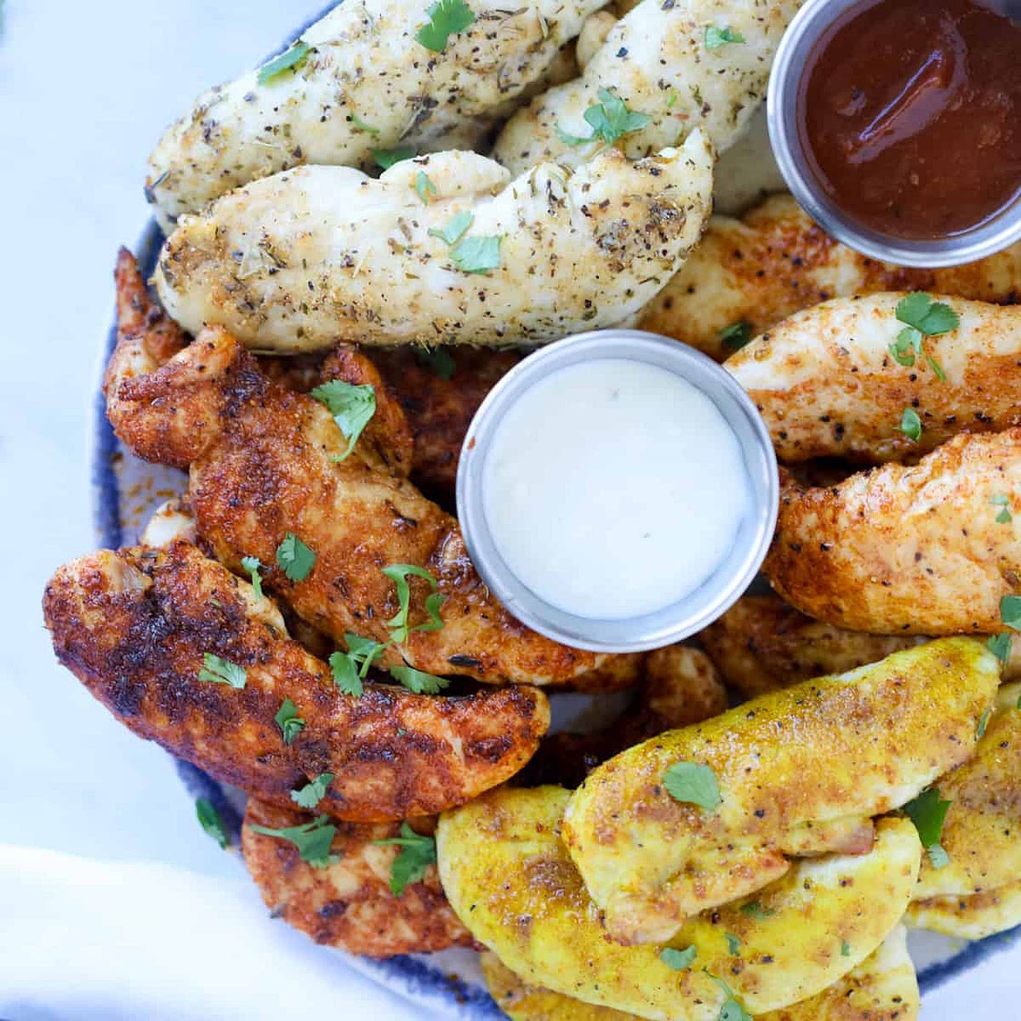 No Breading Chicken Tenders (Air Fryer Recipe)