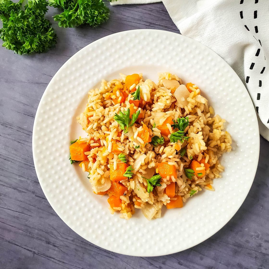 Slow Cooker Butternut Squash Risotto - Gluten Free