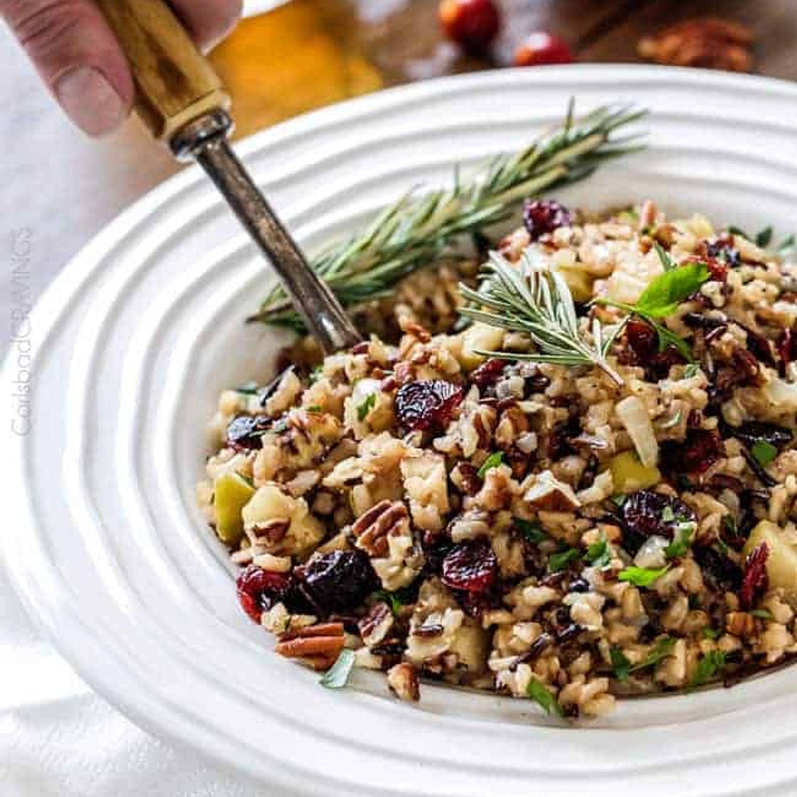 Cranberry Apple Pecan Wild Rice Pilaf