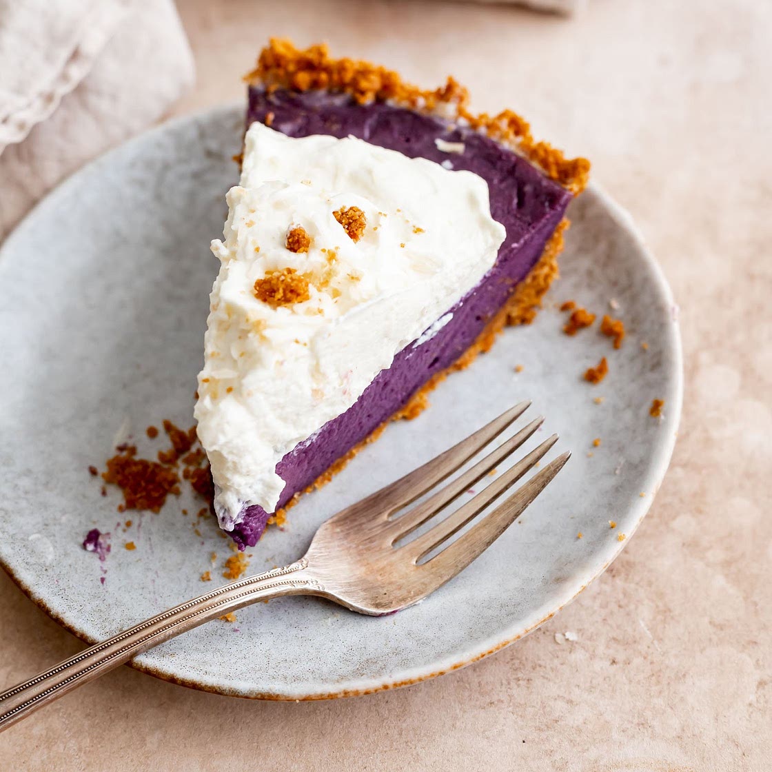 Super Easy Ube Pie with Graham Cracker Crust