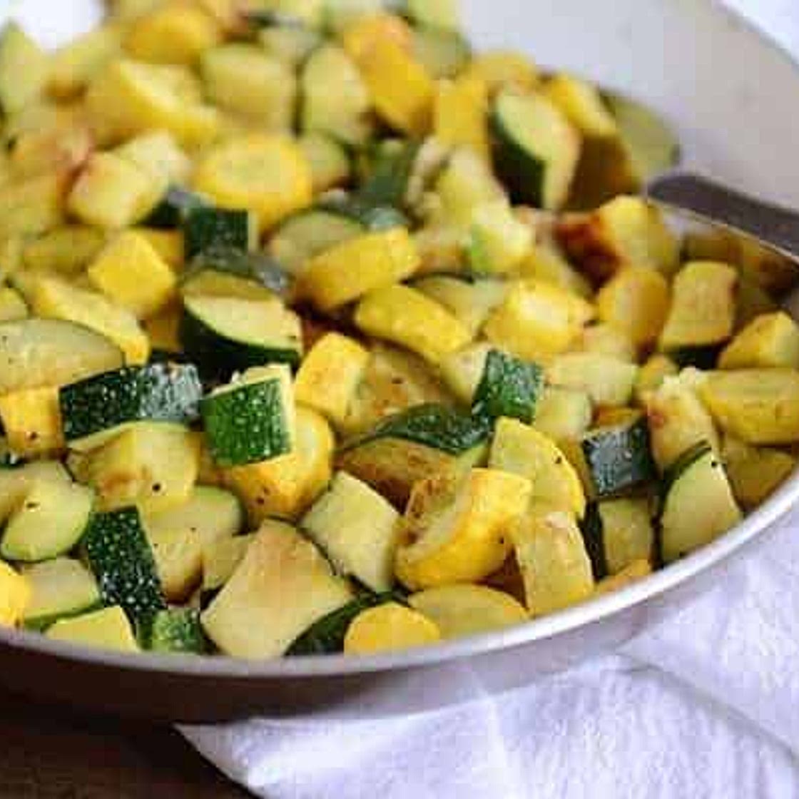 Simple Skillet Zucchini and Yellow Squash